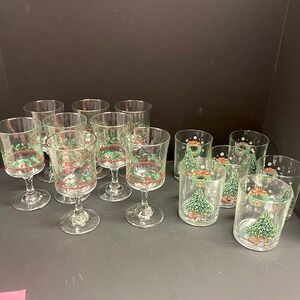 14 Cocktail Wine Goblet Glasses Arby's Promotional & Noel by Salem Porcelle Vtg